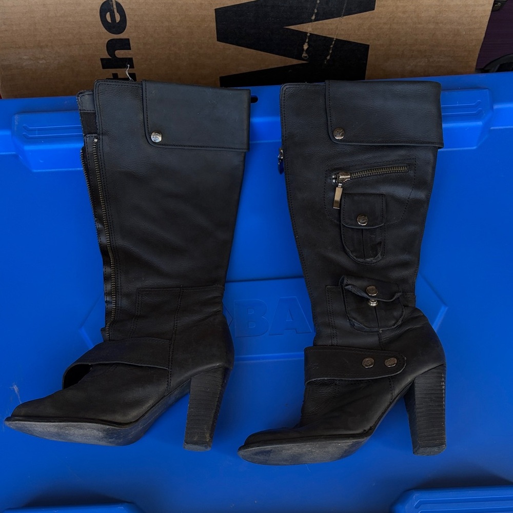Harley-Davidson Black Heeled Boots